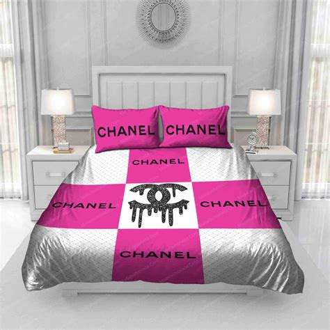 pink chanel comforter set|cheap Chanel comforter set.